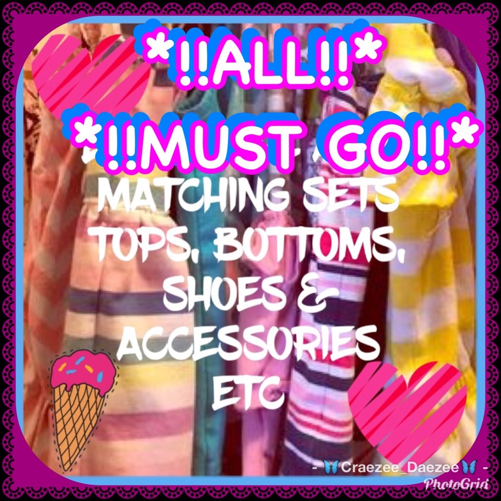 All products/listings Must GO! ALL SIZES !!!..